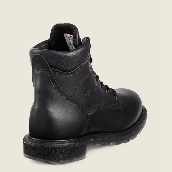 Red Wing Work Boots Black - Mens Supersole® 2.0 - 6-inch Soft Toe - 3468-KFQXH